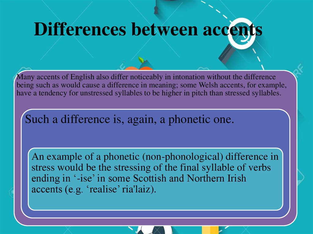 Differences between accents