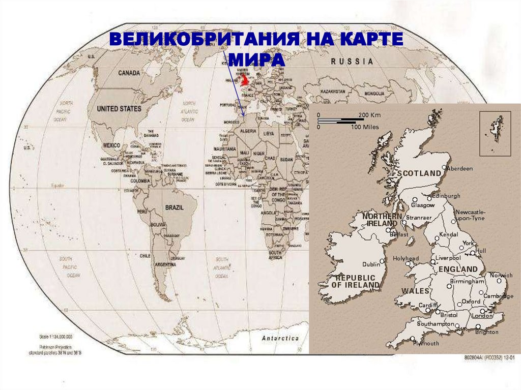 Карта британии географическая на русском языке