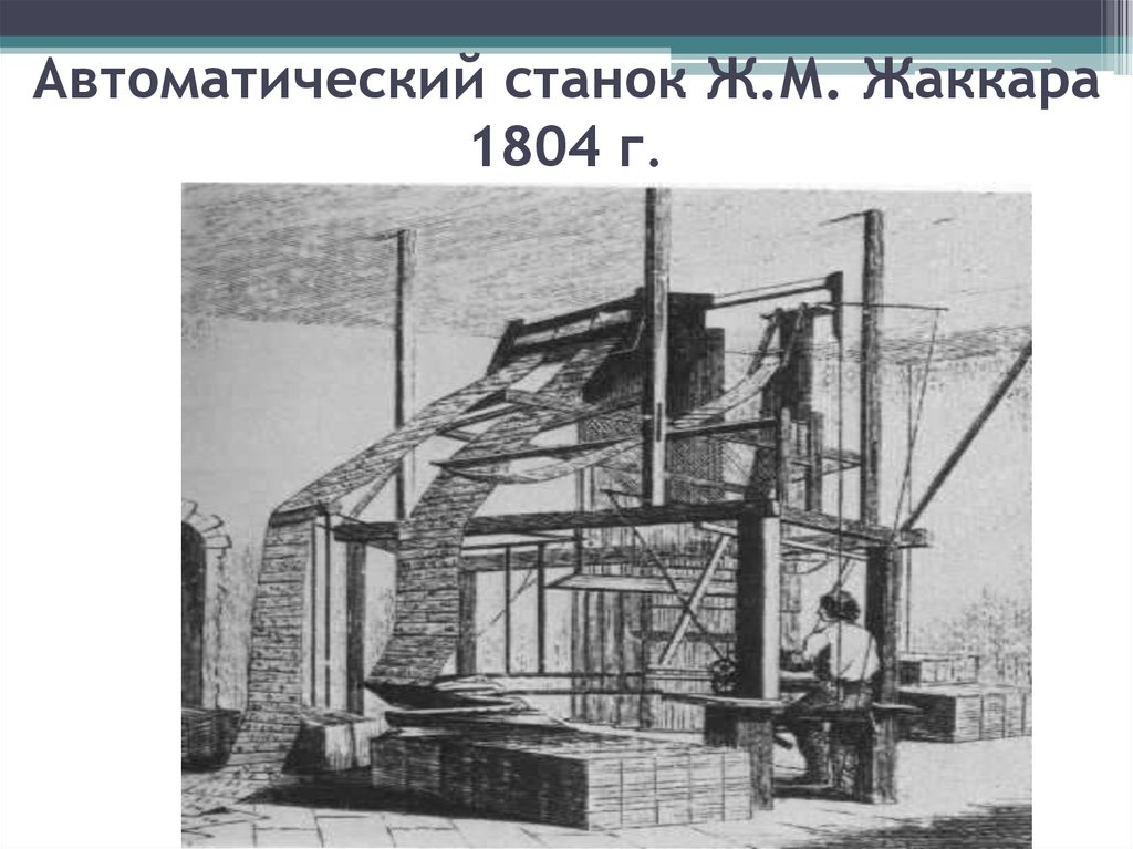 Автоматический станок Ж.М. Жаккара 1804 г.