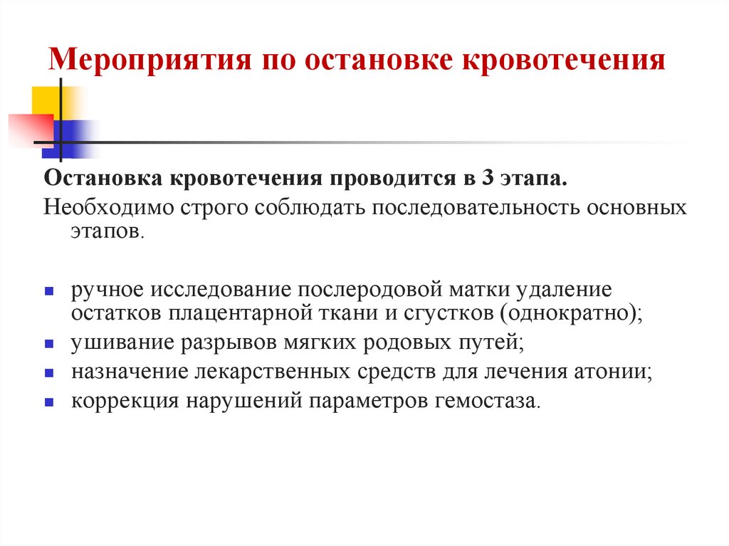 Кровотечения в послеродовом периоде презентация