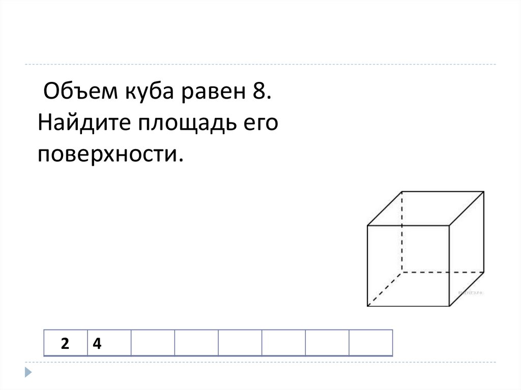 Найдите площадь пространственного креста изображенного на рисунке