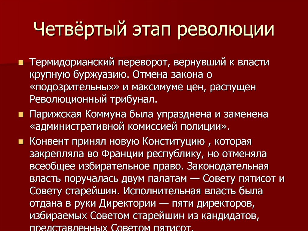 Четвёртый этап революции