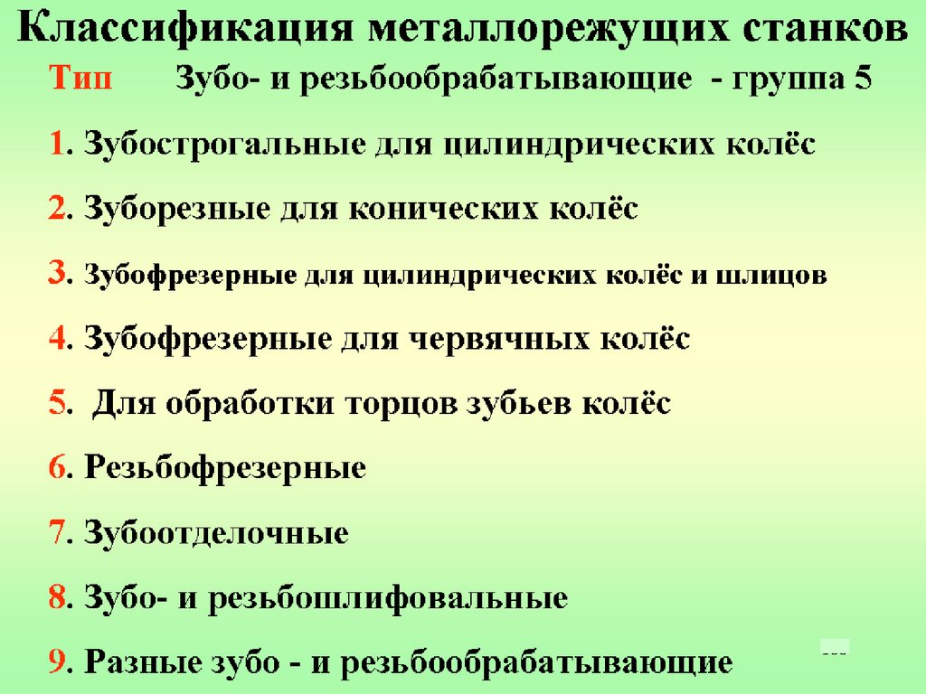 Классификация металлорежущих станков презентация