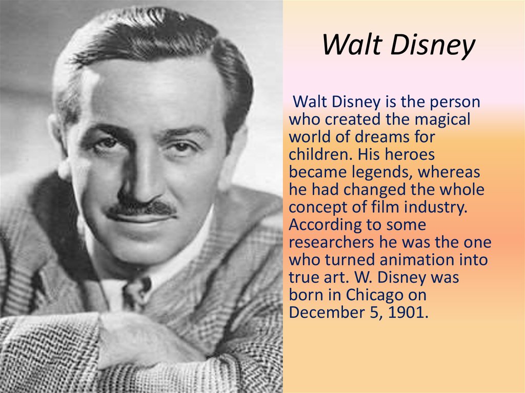 Walt Disney - online presentation