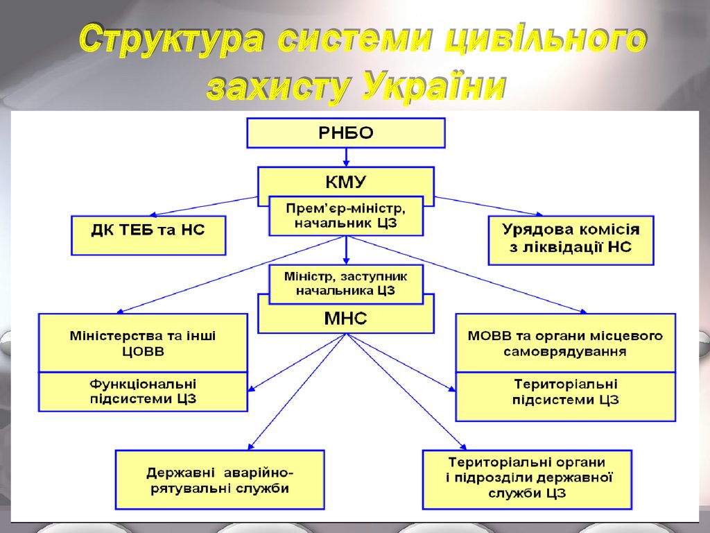 Структура системи цивільного захисту України