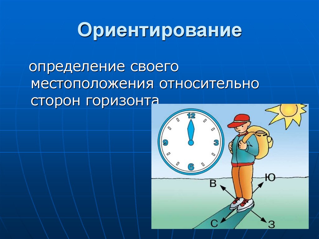 Ориентирование на местности определения