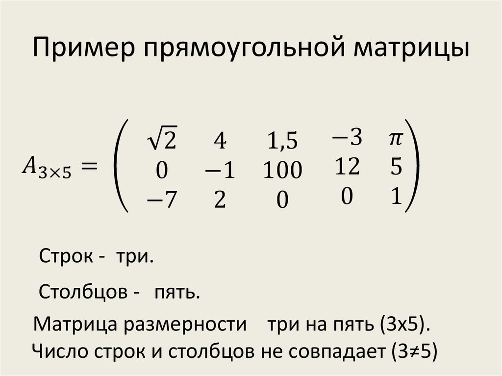 Пример матрицы строки. Прямоугольная матрица пример. Пример прямоугольной Матриции. Прямоугольная матрица определение. Квадратная матрица.