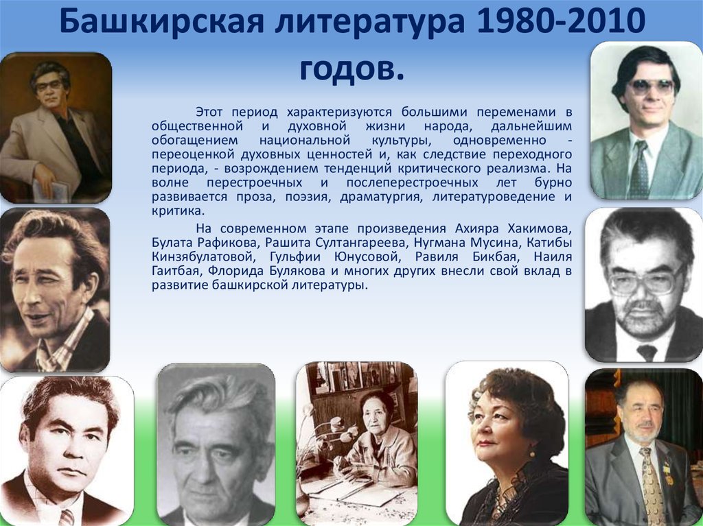 Башкирская литература 1980-2010 годов.