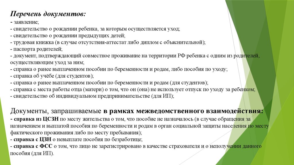 Презентация государственные пособия гражданам имеющим детей