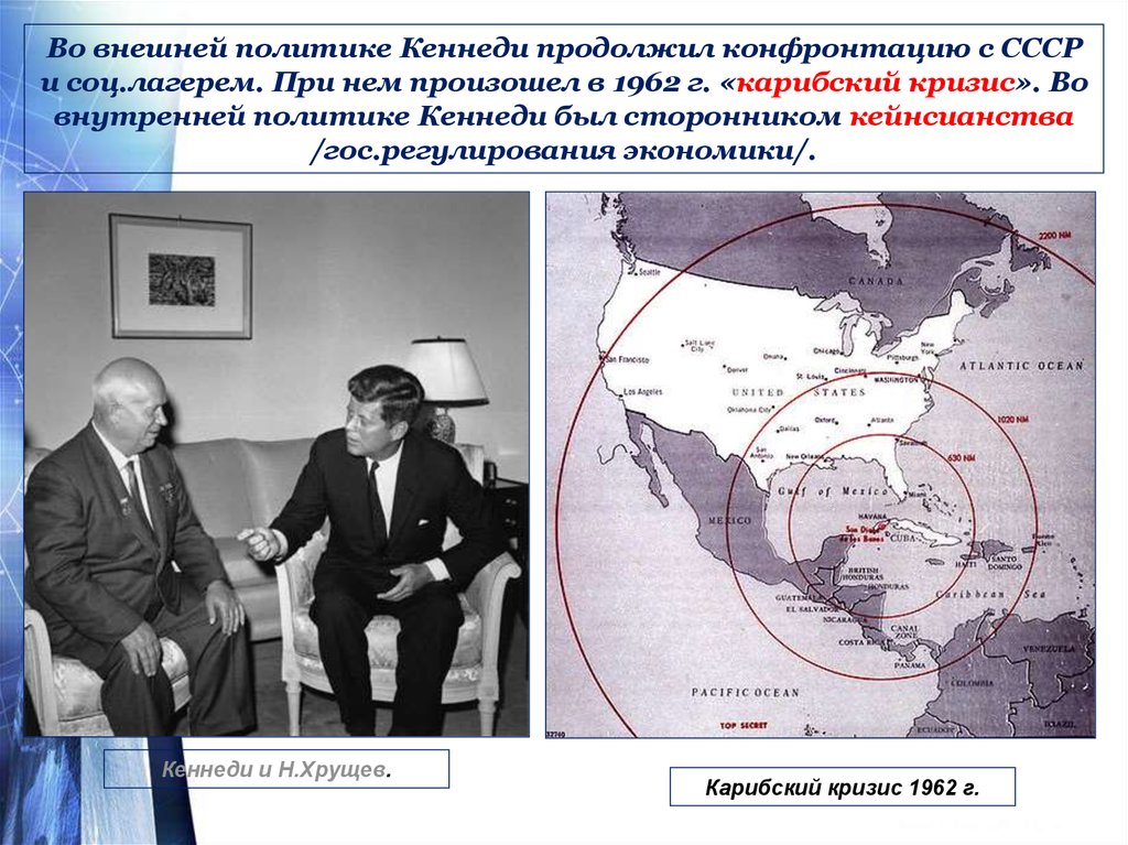 Карибский кризис 1962 года презентация