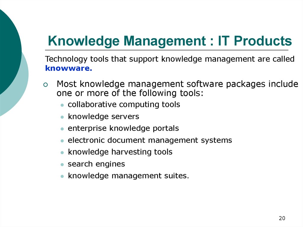 Knowledge Management : IT Products