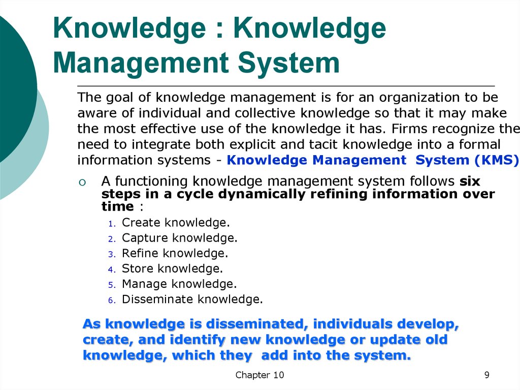 Knowledge : Knowledge Management System