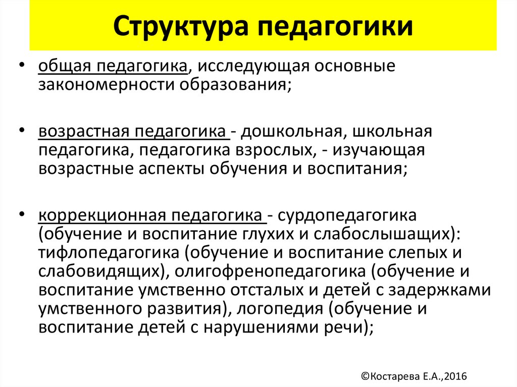 Структура педагогической науки. Структура педагогики. Внутренняя структура педагогики. Структура системы педагогических наук.