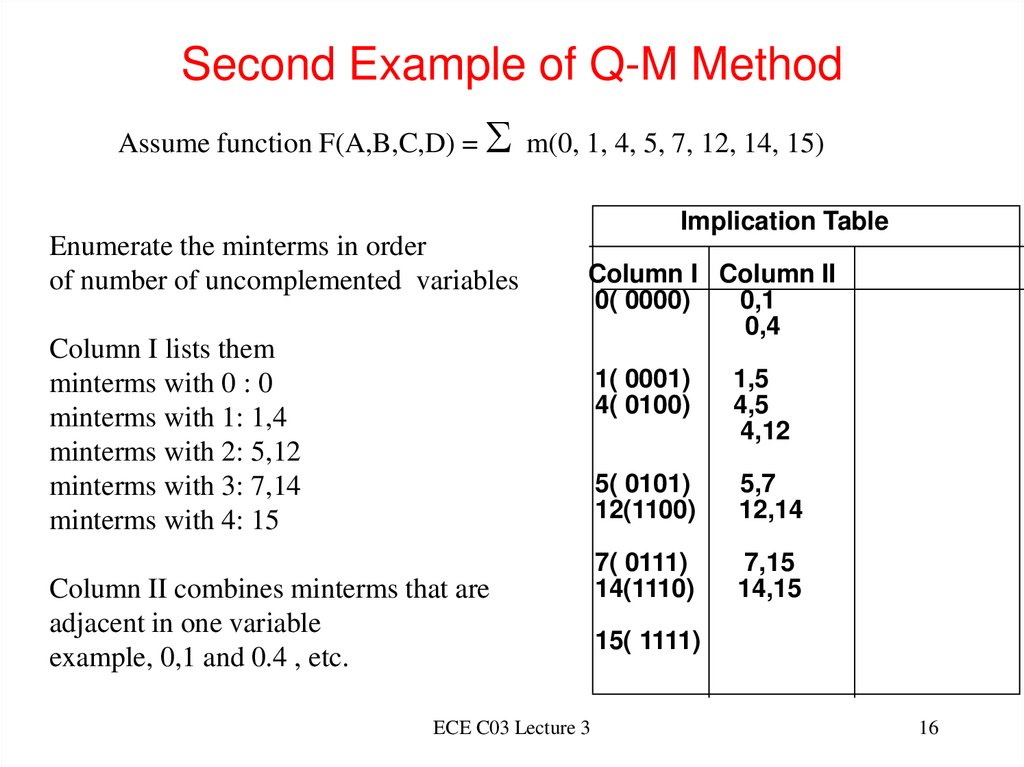 Second Example of Q-M Method