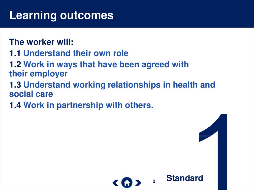 describe different working relationships in social care settings