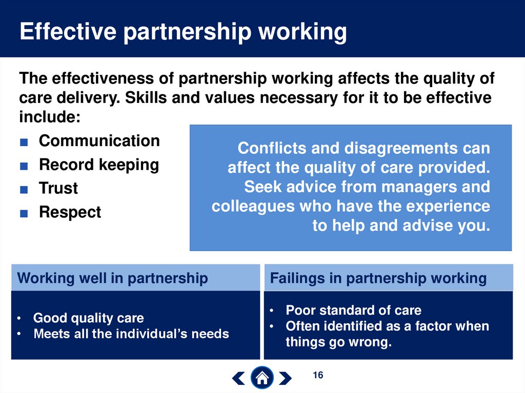 ways of working to improve partnership working