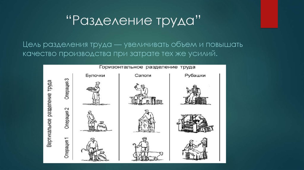 Разделение труда в развитии производства. Разделение труда. Классическая схема разделения труда. Общественное Разделение труда схема. Разделение труда примеры.