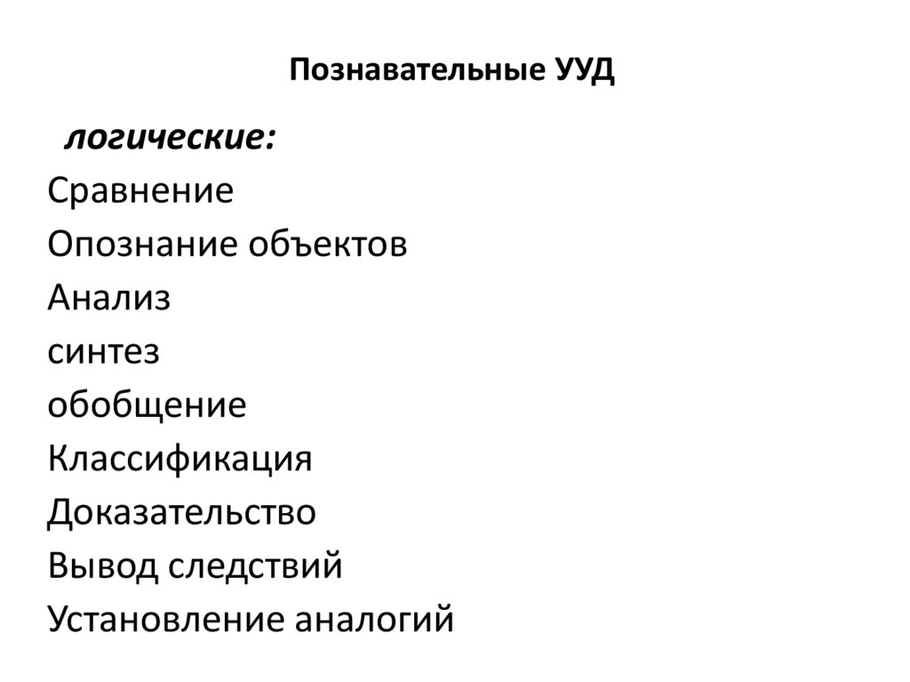 Познавательные УУД