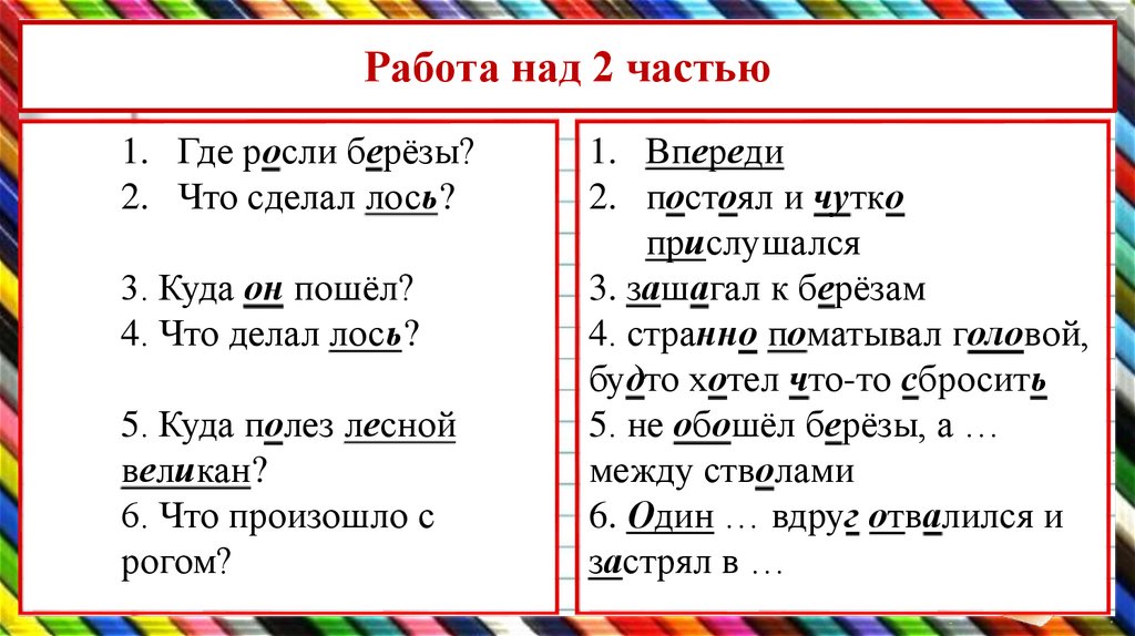 План к рассказу лось 3 класс русский язык