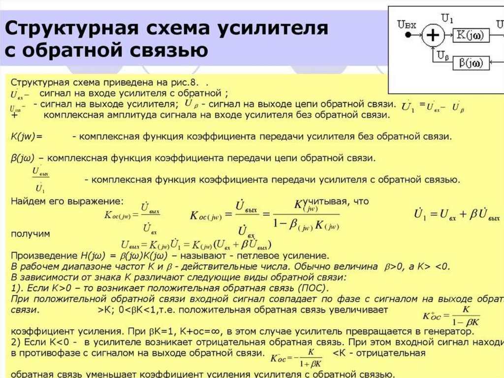 Структурная схема многокаскадного усилителя