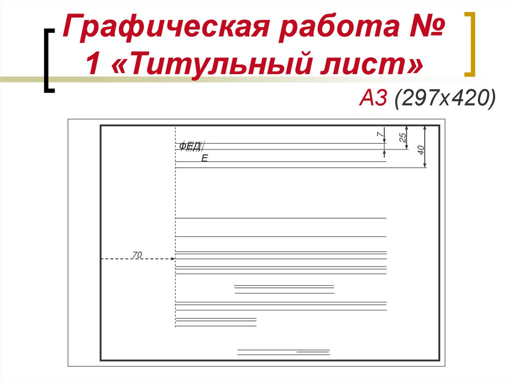 Оформление титульного листа альбома чертежей