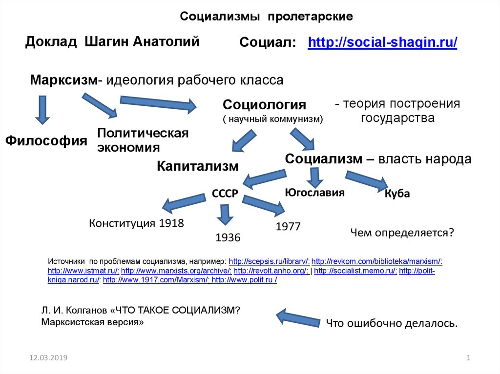 Развитие социализма