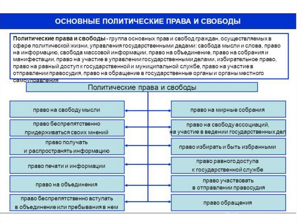 3 примера политических прав российских граждан. Характеристика политических прав и свобод.