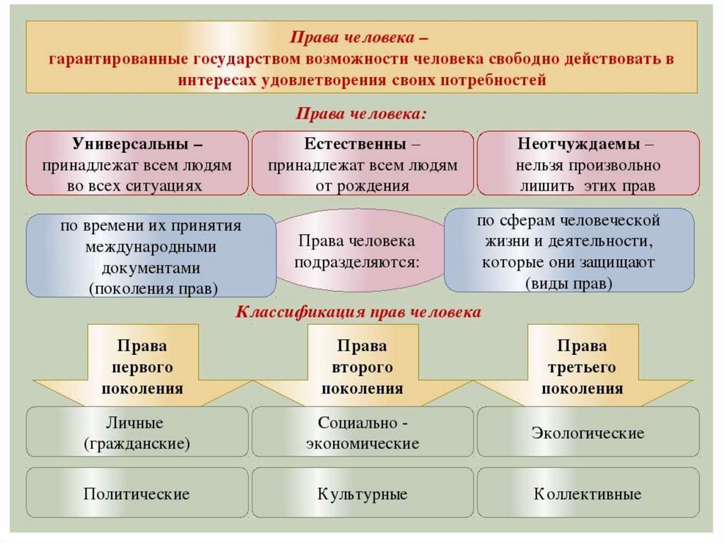 Схема нарушений прав человека