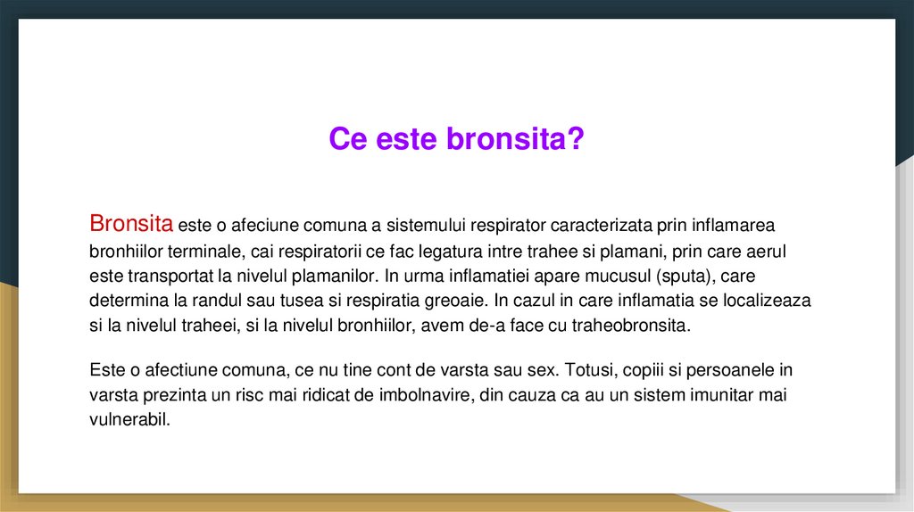 Bronsita Acuta Bronsita Cronica Pleurezie Online Presentation