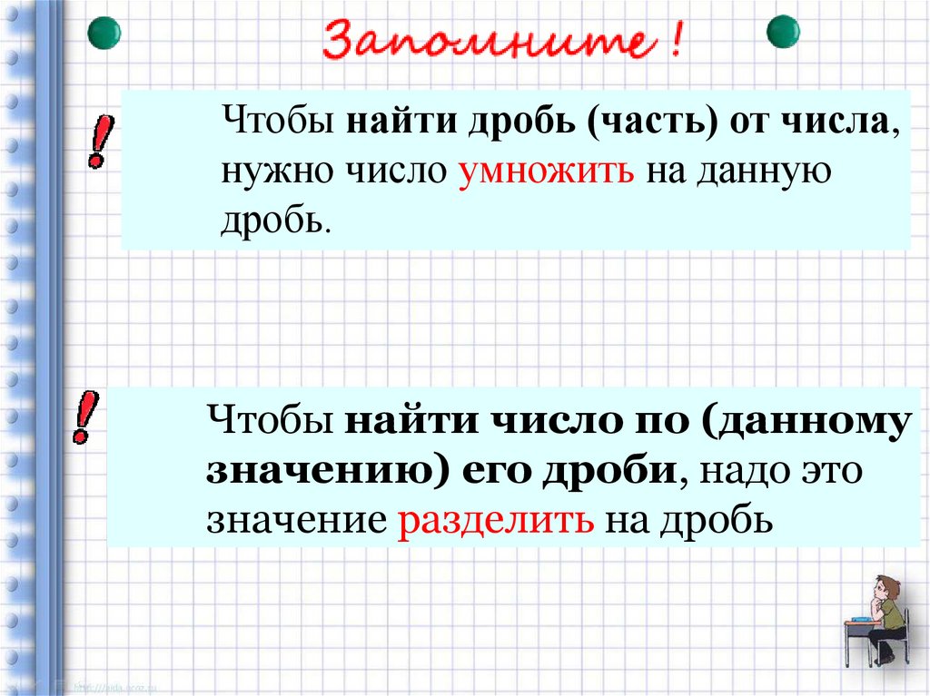 Задачи на части 5 класс презентация