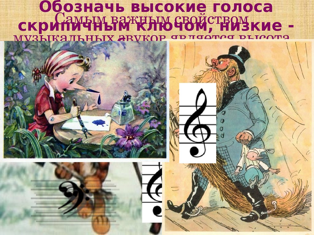 Самым важным свойством музыкальных звуков является высота