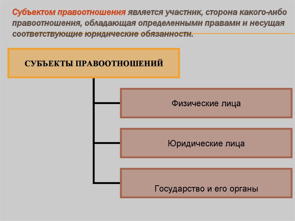 План на тему понятие и виды правоотношений