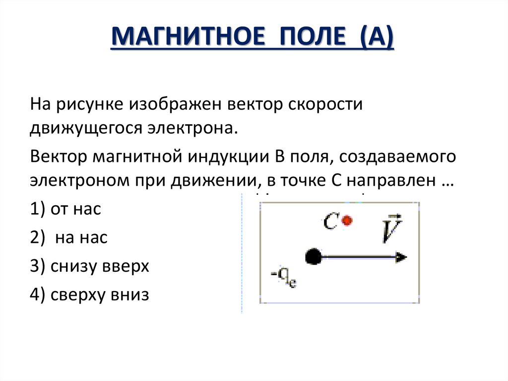 На рисунке изображен вектор скорости движущегося