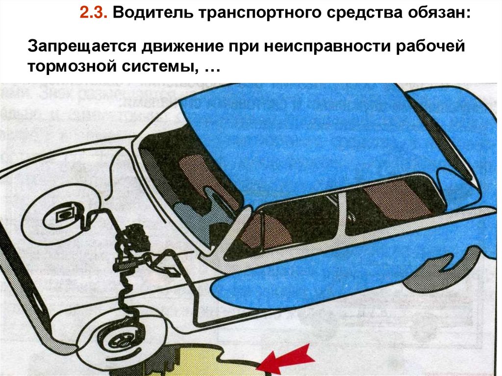 Запрещается эксплуатация автомобиля если стояночная тормозная система. Запрещается движение при неисправности рабочей тормозной системы. Запрещается движение транспортных средств при неисправности. Водитель транспортного средства обязан запрещается движение при. При неисправной тормозной системы запрещается.