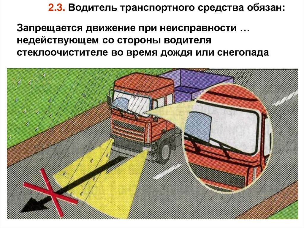 Водителю запрещается управление транспортным средством если