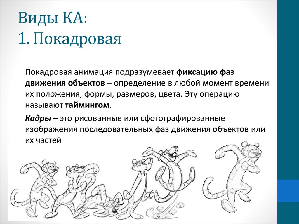 Виды компьютерной анимации покадровая