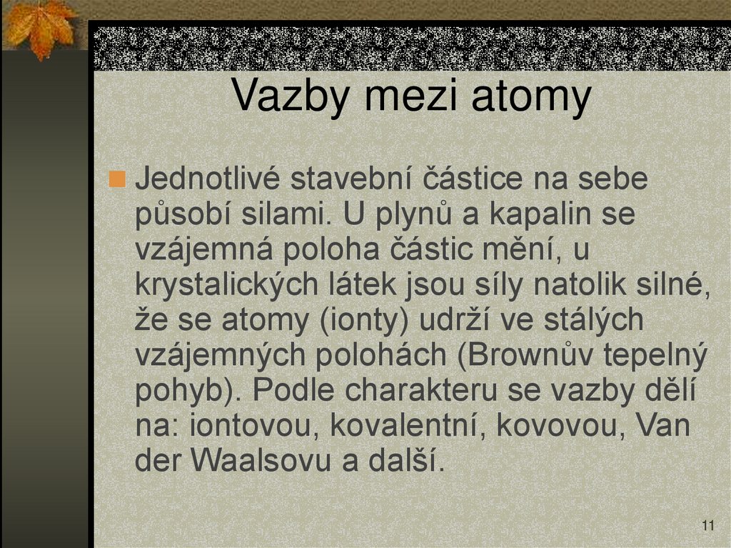 Vazby mezi atomy