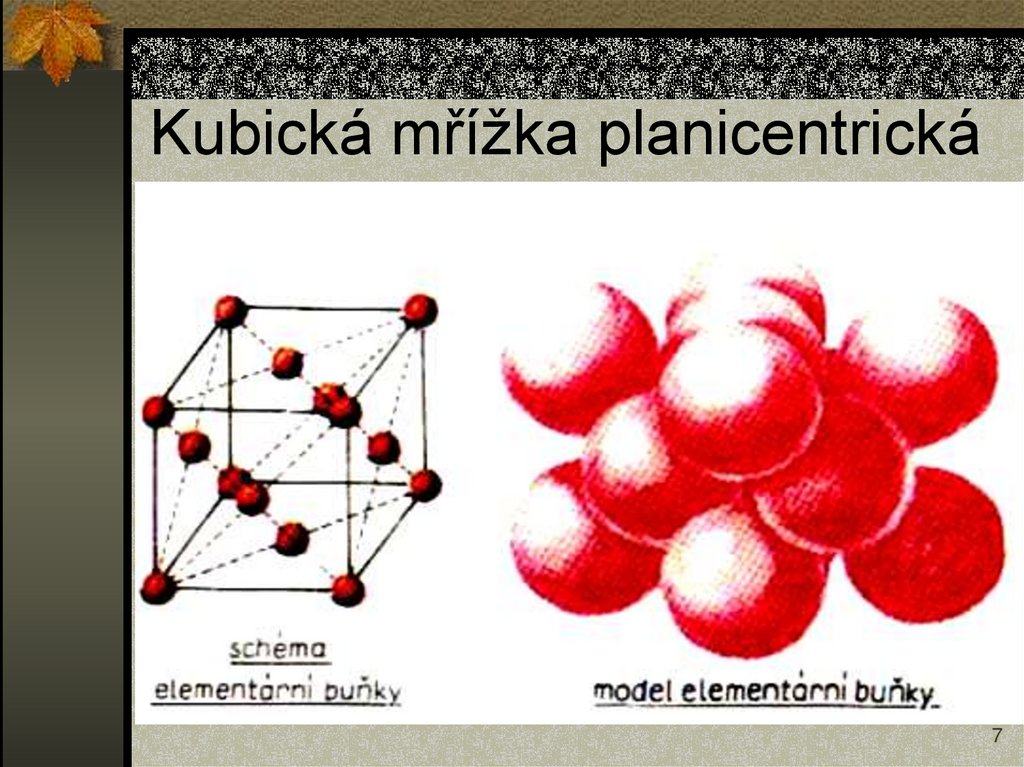 Kubická mřížka planicentrická