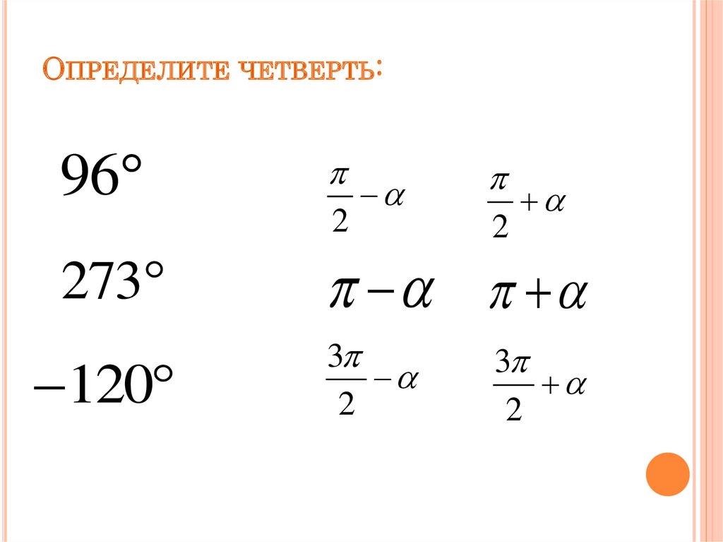 Четверть века это. Определить четверть. Как найти четверть от числа. Как число определить в четверти. Определите четверть в которой лежит угол.