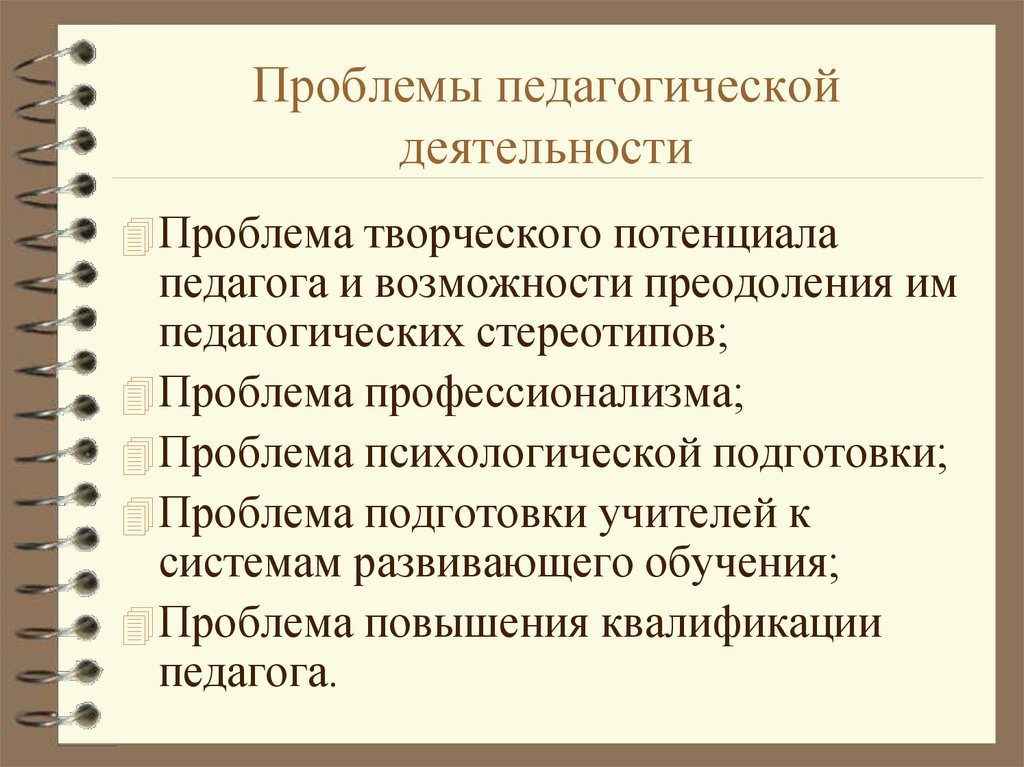 Уровни продуктивности педагогической деятельности