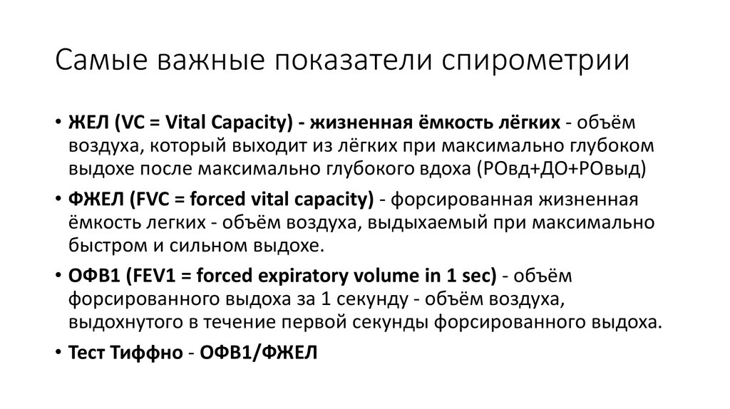 Презентация по спирометрии