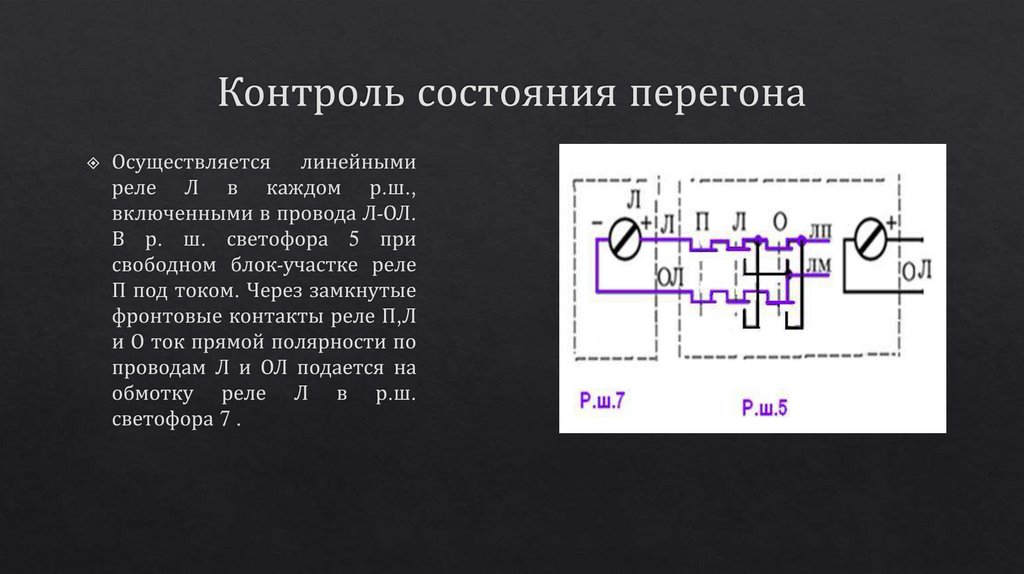 Контроль состояния перегона