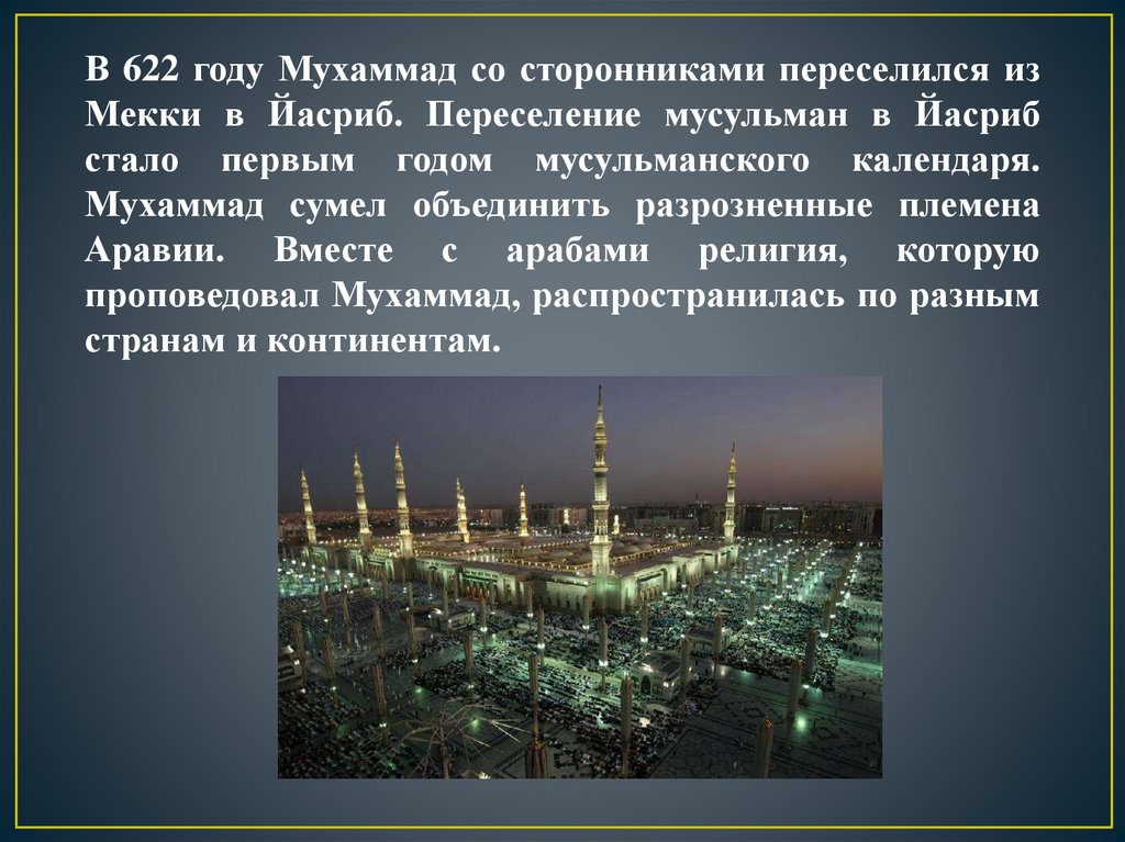 Из мекки в медину год. Переселение мусульман из Мекки в Мекки. Переселение мусульман из Мекки в Медину. 622 Год переселение Мухаммеда из Мекки в Медину. 622 Год в Исламе.