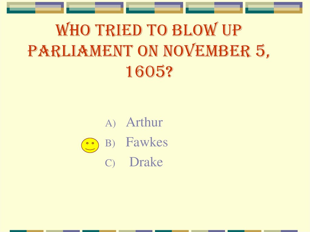 Who tried to blow up Parliament on November 5, 1605?