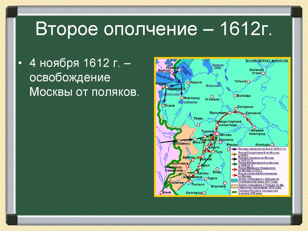 Первое и второе ополчение карта