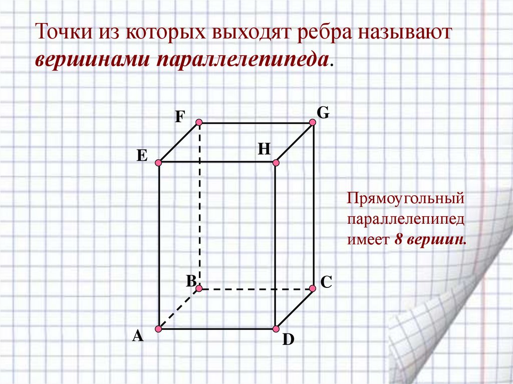 Перечерти в тетрадь прямоугольный параллелепипед изображенный на рисунке