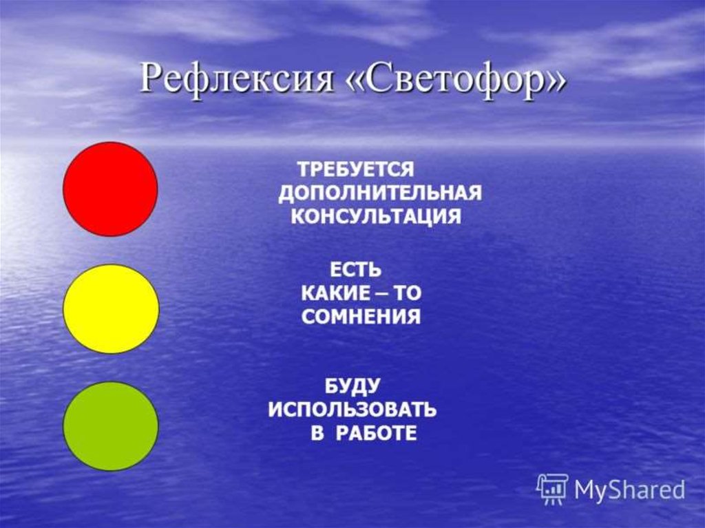 Рефлексия светофор