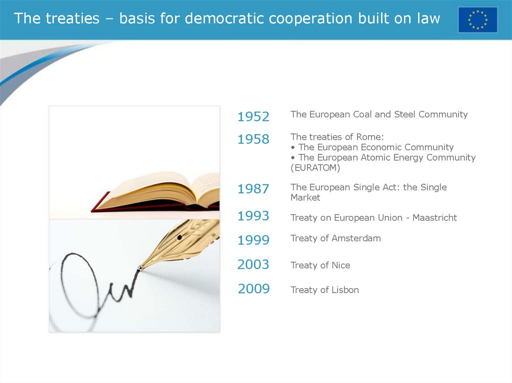 The treaties – basis for democratic cooperation built on law