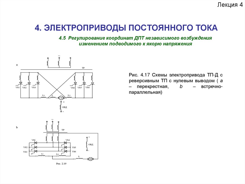 Электропривод постоянного тока схема