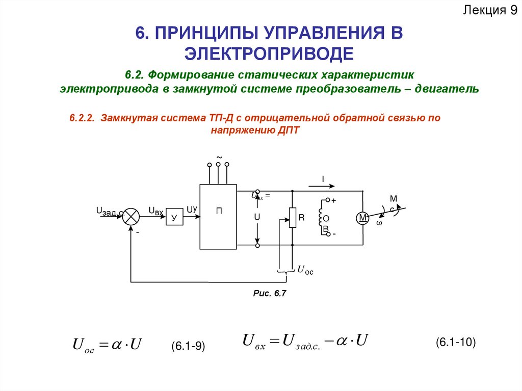 Замкнутые схемы управления электропривода с двигателями переменного тока